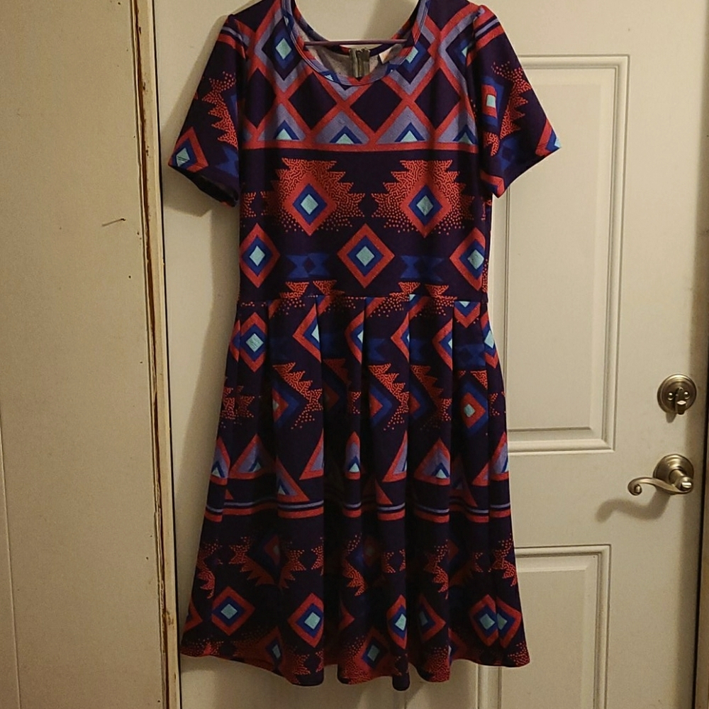 LuLaRoe Amelia Aztec Print Dress